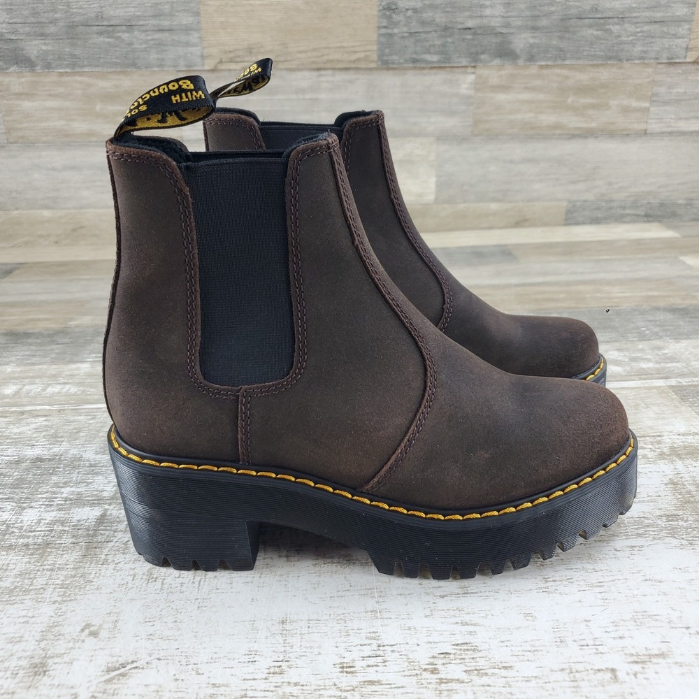 Dr. Martens Sanguine Cedar Creek Womens Chelsea Boots Sz 7 Dark Brown Leather